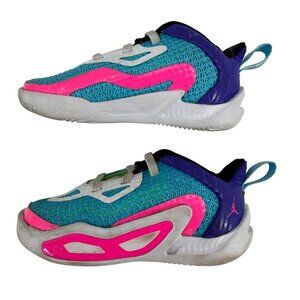 Air Jordan Kids Tatum 1 PS Mid Wave Runner Size 7C Little Child Blue Pink